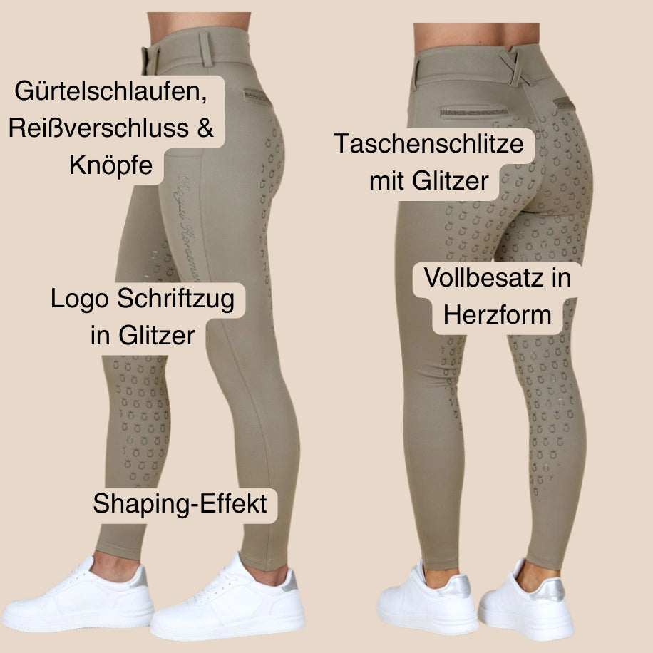 Royal Horsemen Reithose Details schlamm beige