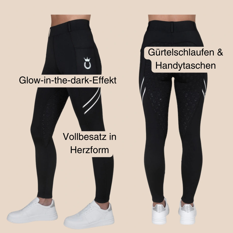 Royal Horsemen Winter Reitleggings GlowUp 2025 leuchtend Details