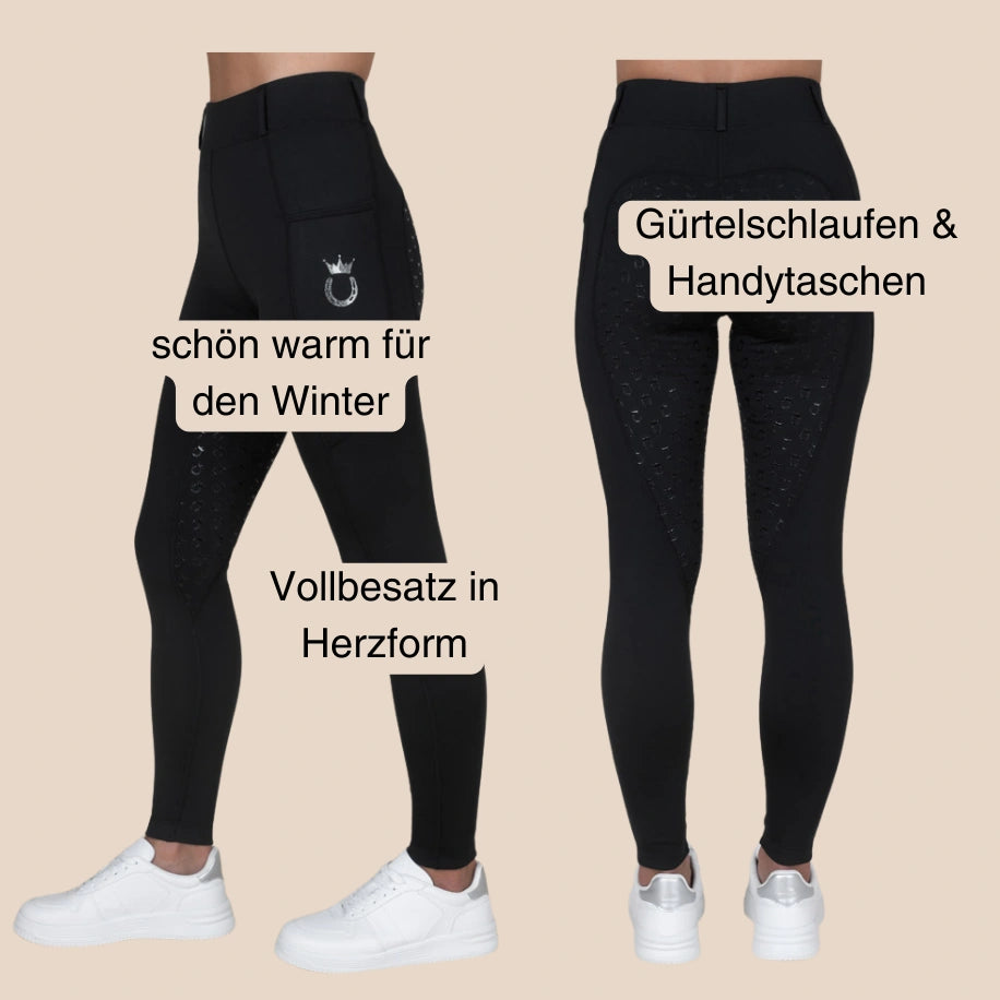 Royal Horsemen Winter Reitleggings Schwarz Details 2025