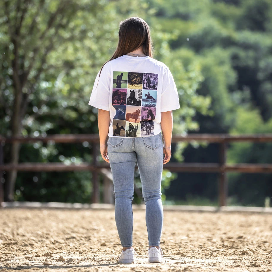 Oversize Shirt Marina Royal Horsemen Backprint