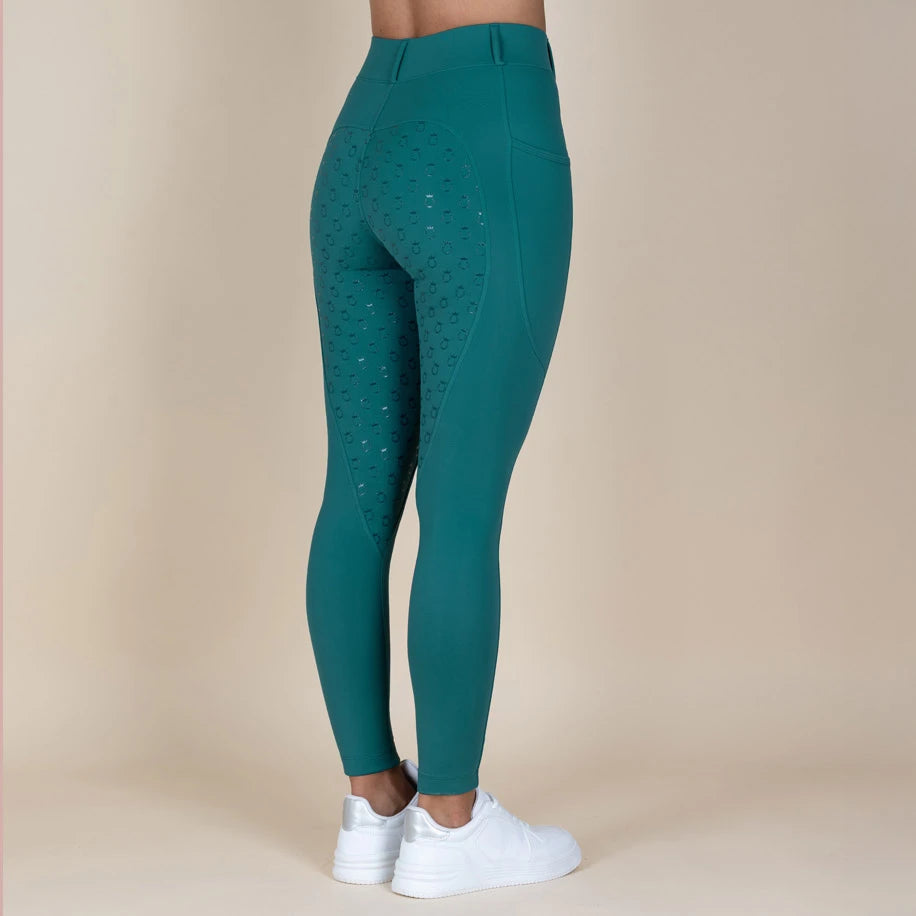 Royal Horsemen Reitleggings nachhaltig Petrol Vollbesatz