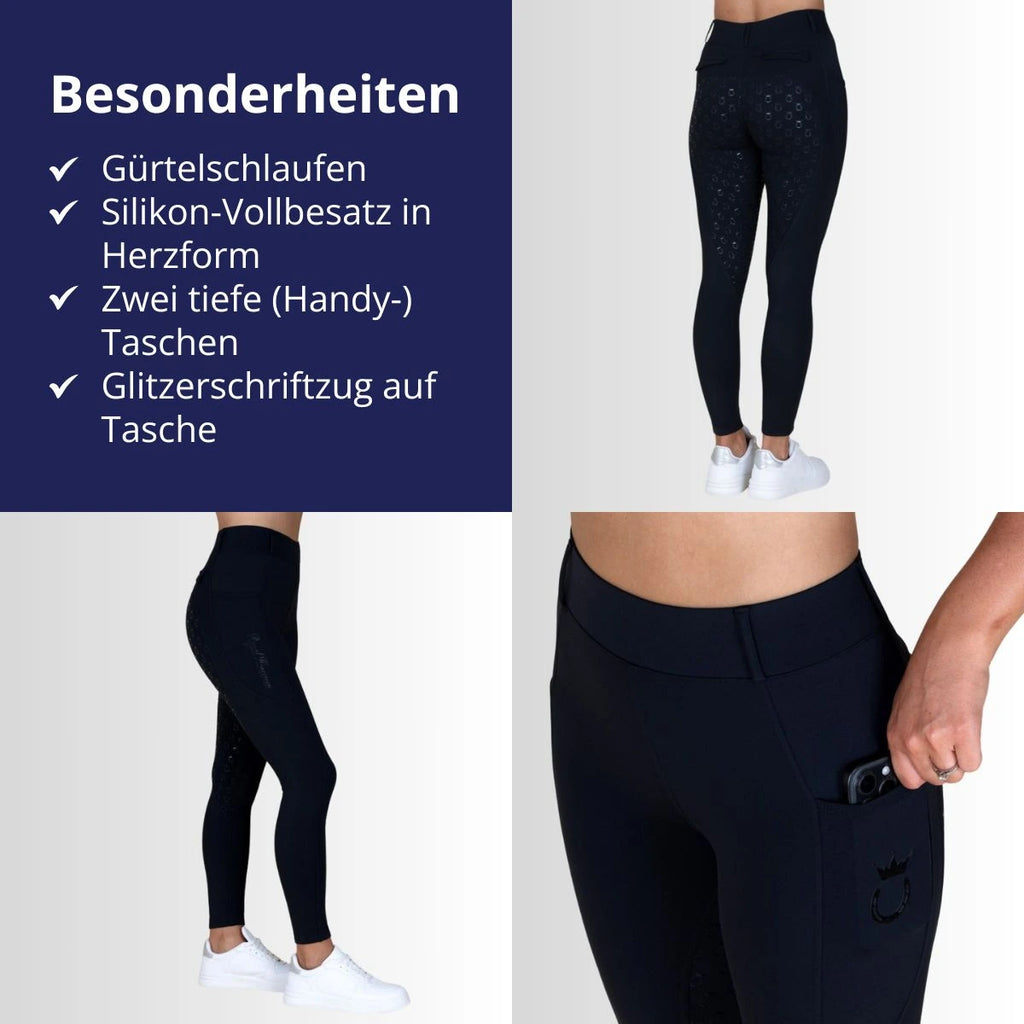 Reitleggings Sculpt Schwarz Royal Horsemen Details