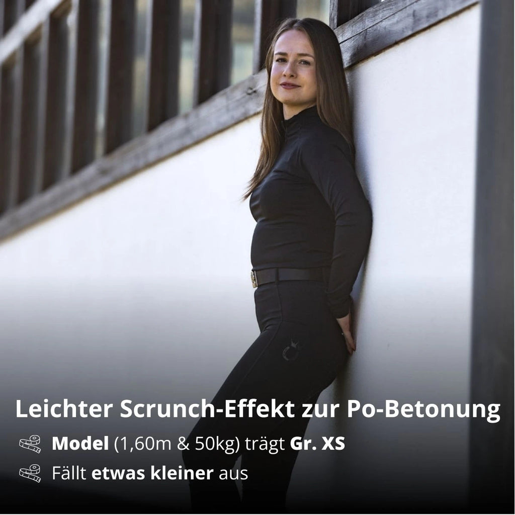 Reitleggings Sculpt Schwarz Royal Horsemen Größenangabe