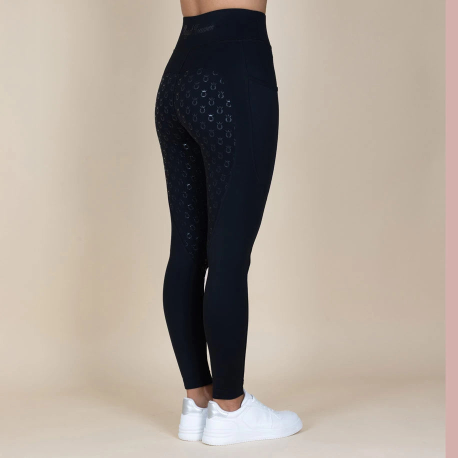 Reitleggings Ultra HighWaist Royal Horsemen Schwarz Vollbesatz