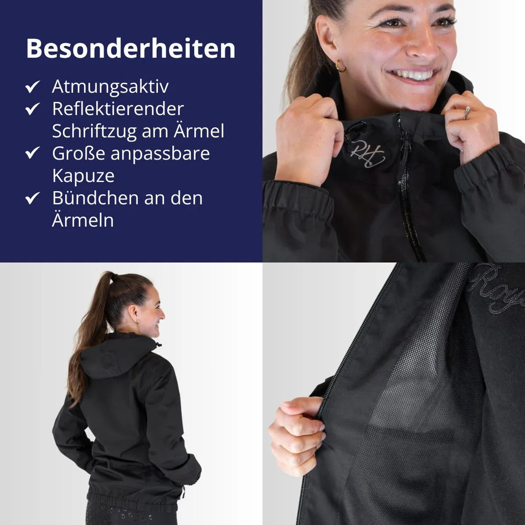 Royal Horsemen Regenjacke schwarz Details
