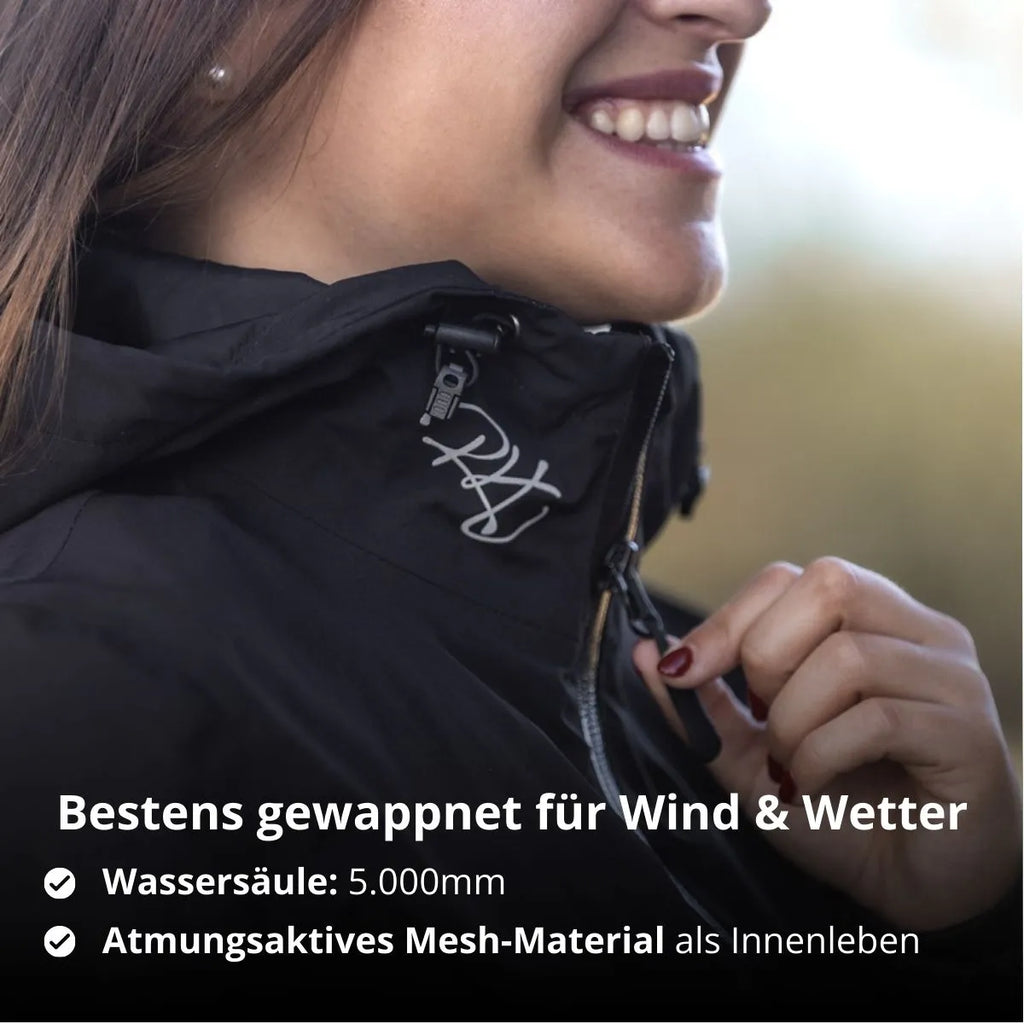 Royal Horsemen Regenjacke schwarz wasserabweisend