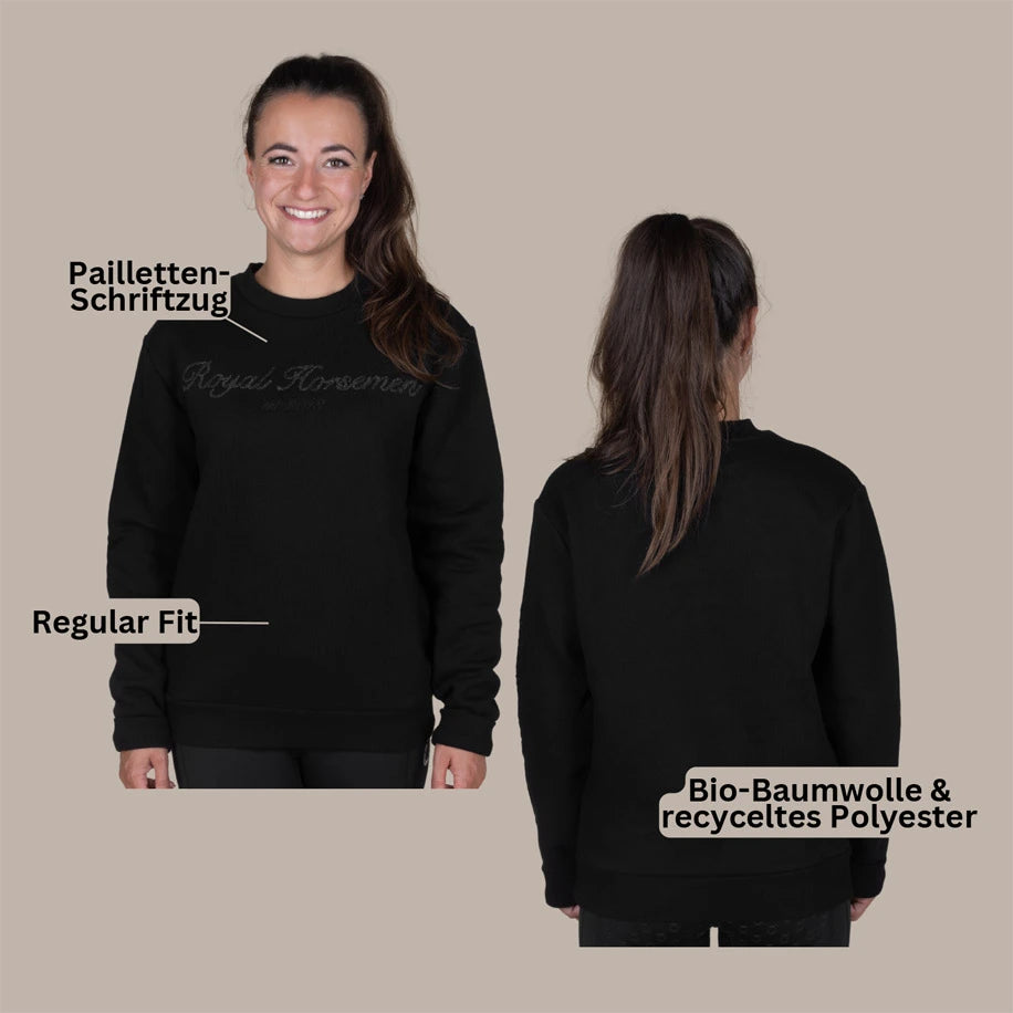 Royal Horsemen Glitzer Pailletten Sweater Details