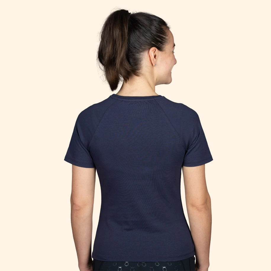 Royal Horsemen nachhaltiges T-Shirt GOTS Bio Baumwolle blau Rücken