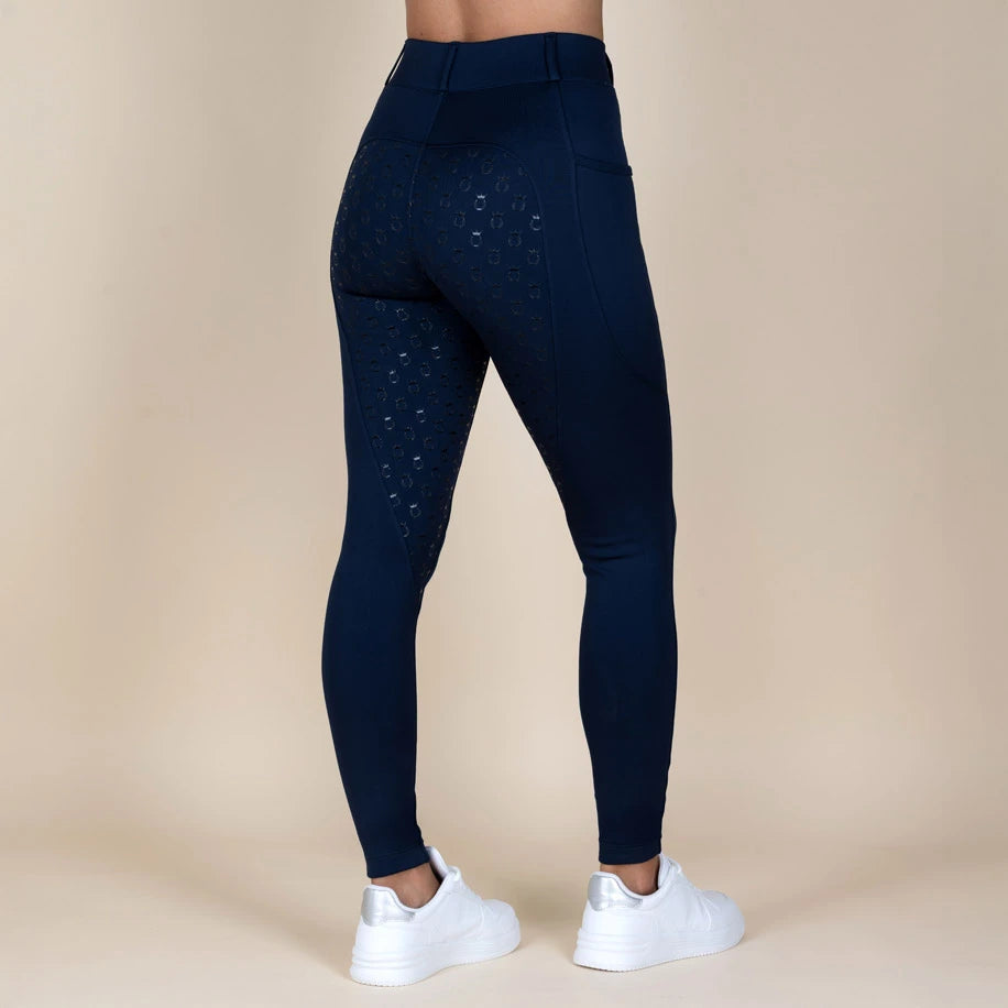 Royal Horsemen Winter Reitleggings Navy Vollbesatz