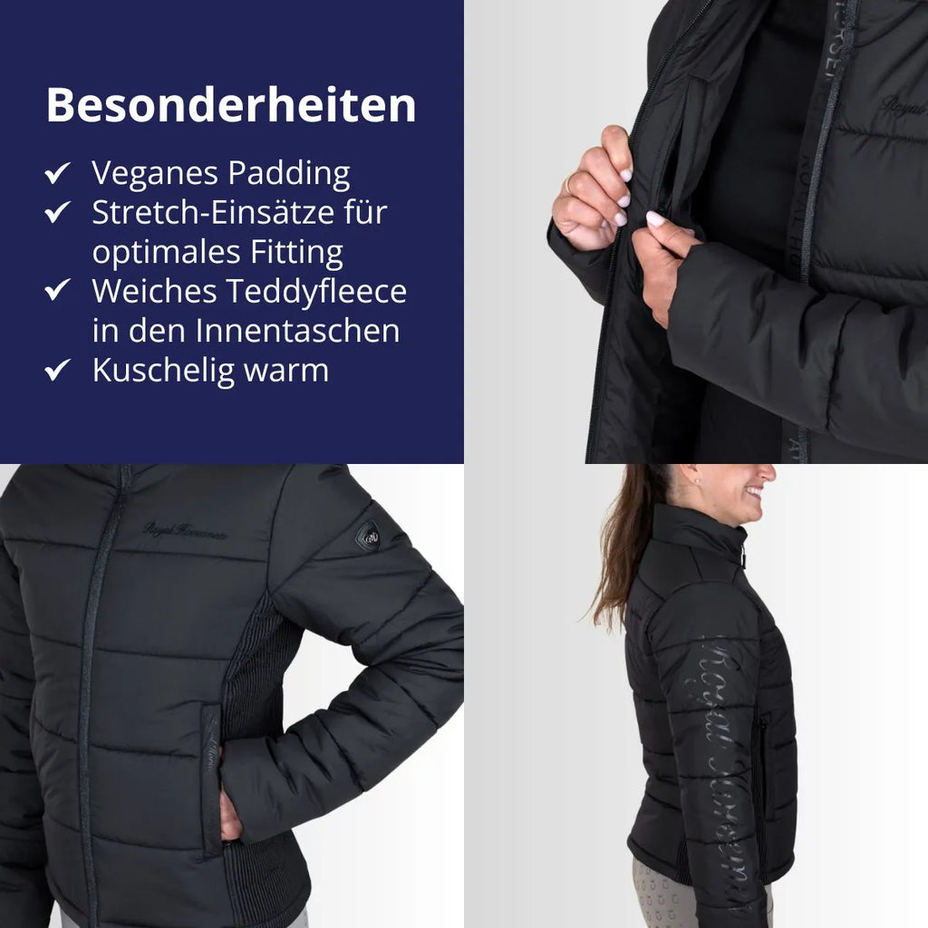 Winterjacke Royal Horsemen schwarz Details